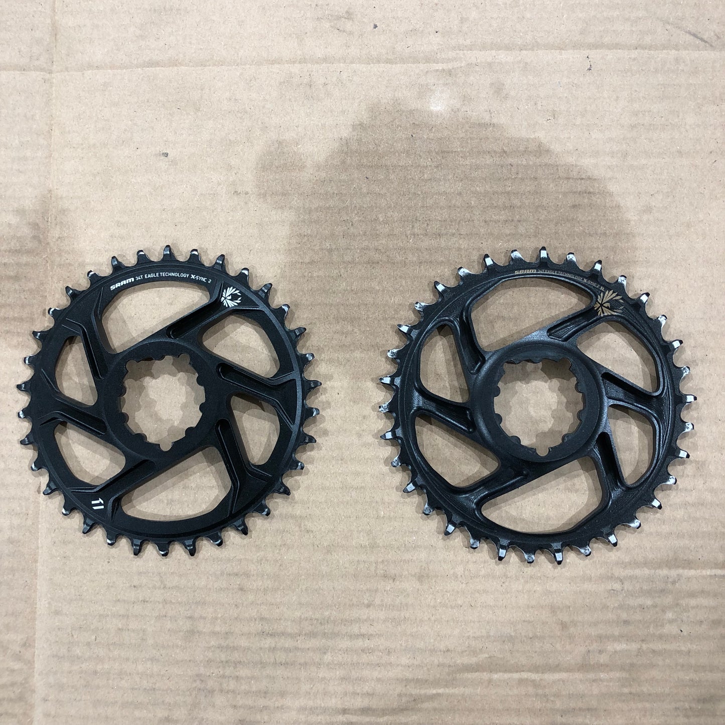 SRAM XX1 X01 34T Eagle Kettenblatt Kettenblätter XO1 XO X0 6mm non-Boost 1x12 1x11 AXS schwarz gold