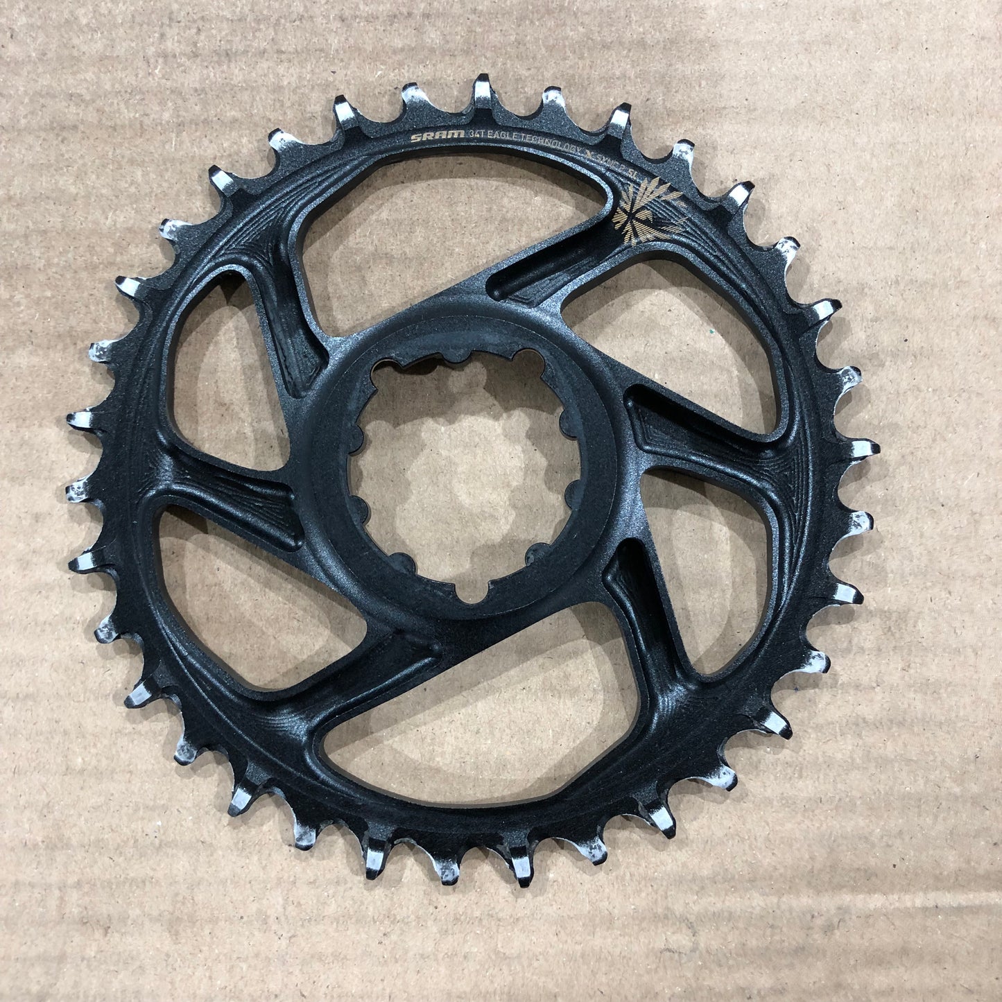 SRAM XX1 X01 34T Eagle Kettenblatt Kettenblätter XO1 XO X0 6mm non-Boost 1x12 1x11 AXS schwarz gold
